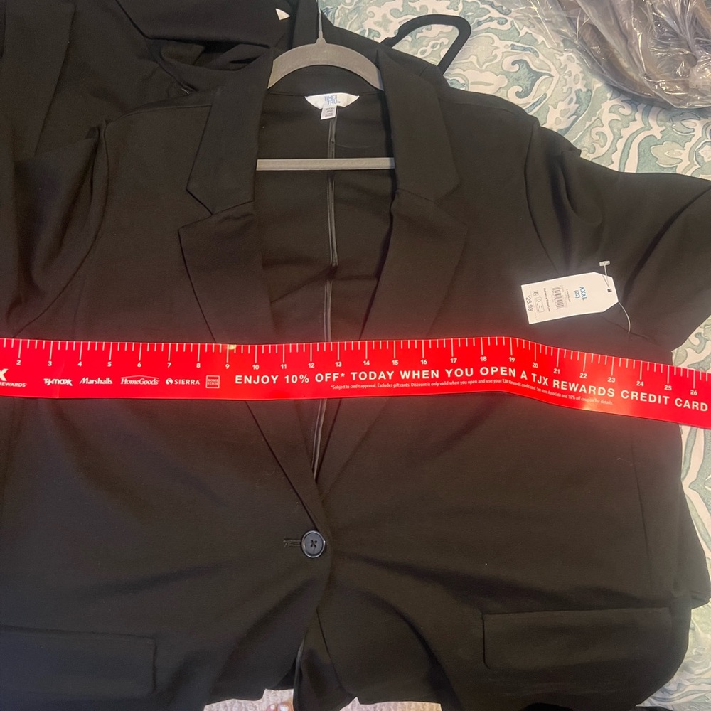 Time and Tru Black Blazer Suit Jacket